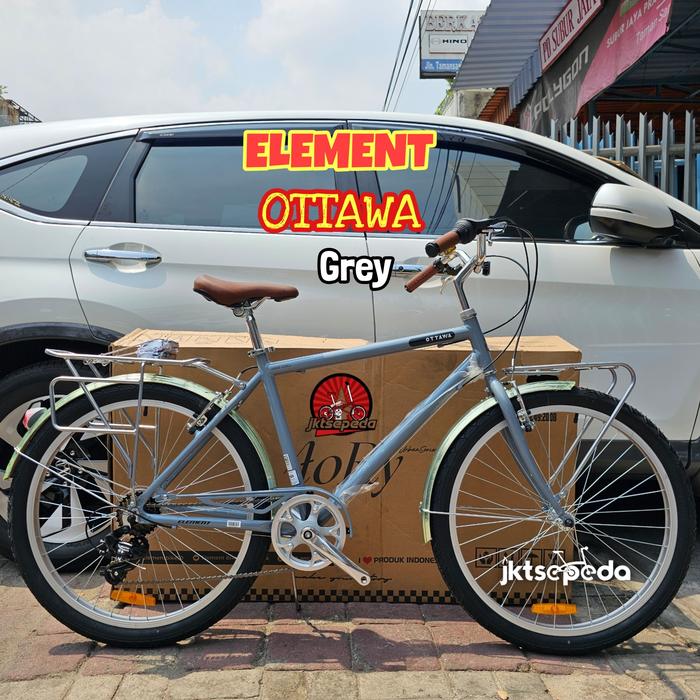 Gambar Sepeda Urban Commuter ELEMENT OTTAWA - Abu-abu dari Jktsepeda undefined Tokopedia