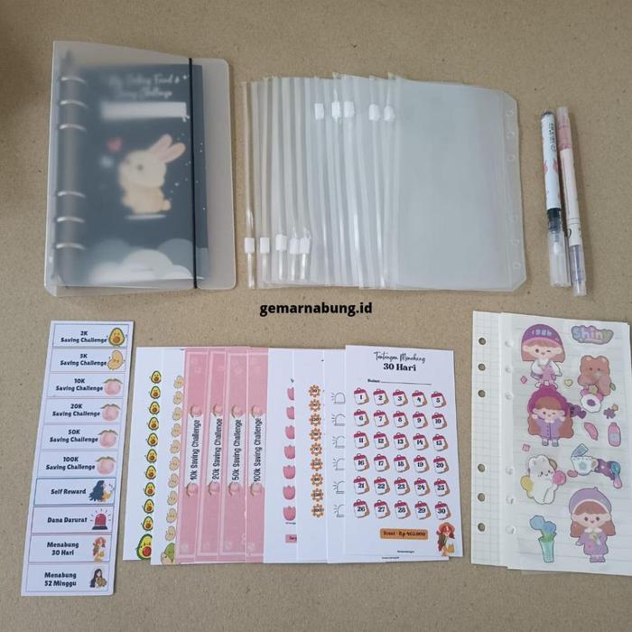 Gambar Paket binder nabung 10 ziplock, Binder keuangan saving challenge - Mika dari bintangmas2 undefined Tokopedia