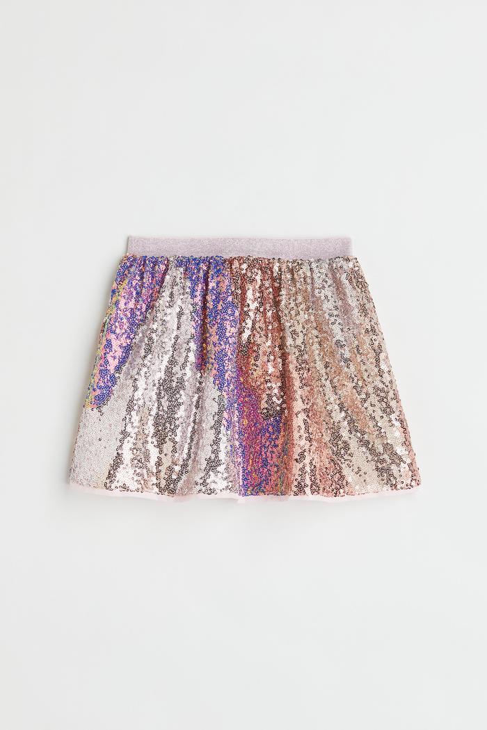 H&m Sequin Skirt Jual H&M Sequined Skirt Beige/Gold-coloured