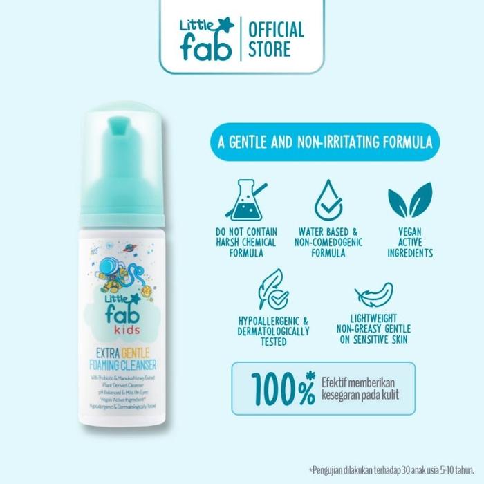 Gambar BAMBI Little Fab Kids Extra Gentle Foaming Cleanser Facial Wash 60ml - Boy 60ml dari Lilmaison Babykids undefined Tokopedia