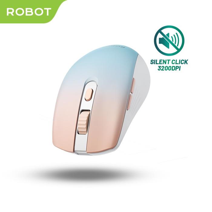 Gambar Mouse Wireless Robot M370 3200 DPI Silent Key - PINK dari Els Computer undefined Tokopedia