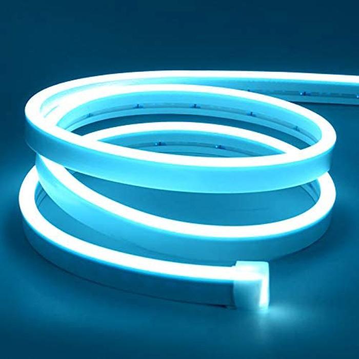 Gambar Lampu LED Neon Flex 100M Flexibel Flexy 220V - ice biru, NEON 100M JEPIT dari MIKN undefined Tokopedia