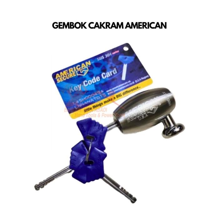 Gambar GEMBOK KUNCI PENGAMAN CAKRAM MOTOR AMERICAN TOOL - A731380 BULAT dari BANGUN JAYA ABADI 88 undefined Tokopedia