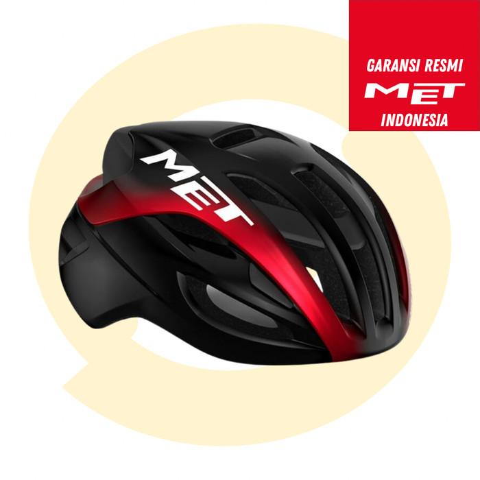 Jual Helm Sepeda Road Bike MET Rivale Mips Black Red Metallic