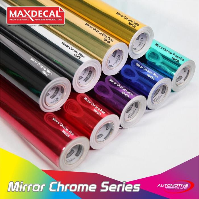 Gambar MAXDECAL Mirror Chrome Krom Kilap Gloss Premium Wrap 152 cm Meteran - SC03 RED dari Bandar Stiker undefined Tokopedia