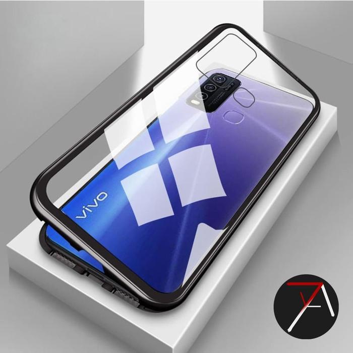 Glass Vivo Y50 Back Pouch Vivo Y50 Luxury Magnetic Case Metal