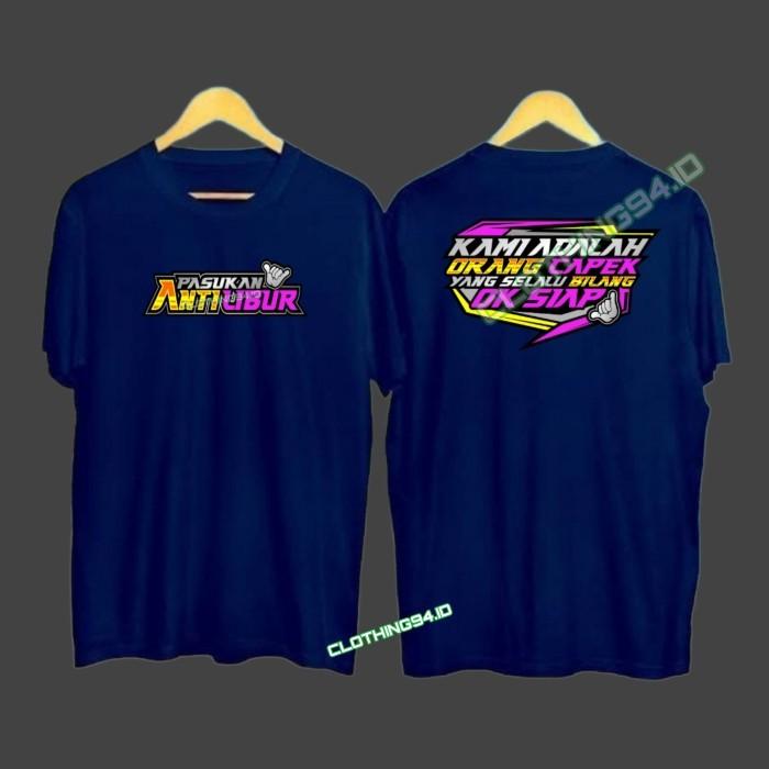 Gambar kaos pasukan anti libur baju kaos sablon unisex kaos kata kata - navy, S dari CLOTHING94.ID undefined Tokopedia