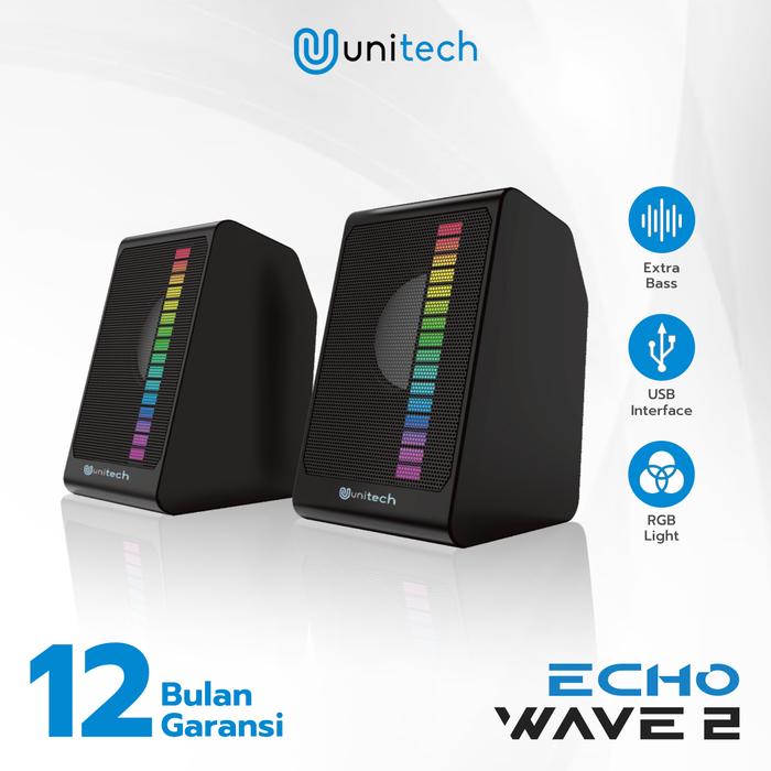 Gambar Speaker Kabel Unitech Echo Wave Speaker Komputer Desktop RGB Light - Echo Wave 2 dari Unitech Shop_NEW undefined Tokopedia