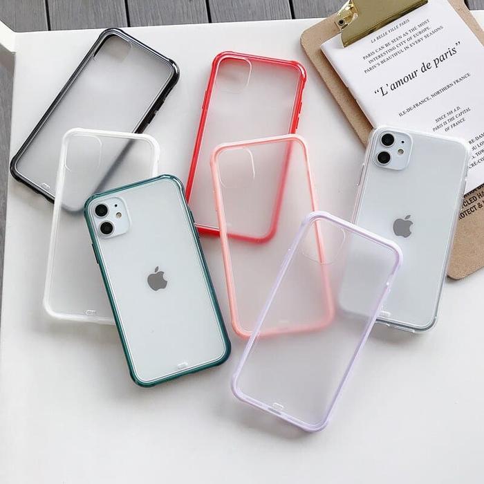 Gambar iPhone 11 Pro Max Shockproof Frame Matte Clear Candy Phone Case dari diva idea case undefined Tokopedia