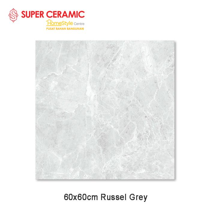 Gambar INFINITI 60x60 Granit Lantai - Russel Grey / Russel Cream - Russel Grey dari Super Ceramic Indonesia undefined Tokopedia