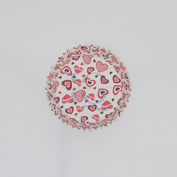 Gambar Paper Cup Case Laminasi / Cup Roti Kertas Roti Bulat 8 cm 200pcs - Heart dari IdeQu Pack undefined Tokopedia
