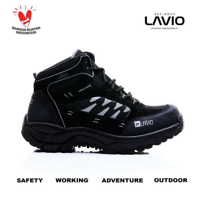 Gambar Sepatu Safety Boots Shoes Ujung Besi Lavio Axel Premium Original - Hitam, 39 dari Lavio Authorize Store undefined Tokopedia