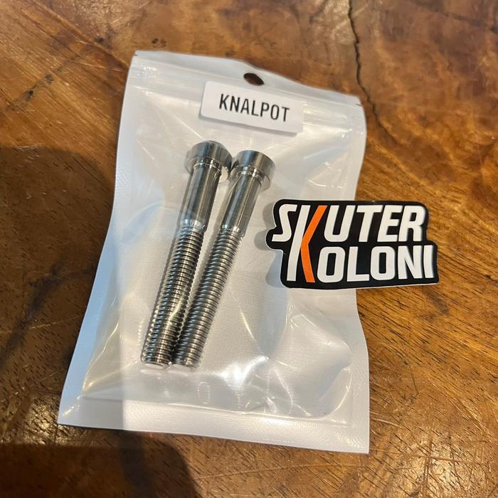 Gambar Titanium Bolt Baut Pegangan Knalpot Vespa LX S Sprint Primavera GTS - silver dari skuterkoloni undefined Tokopedia