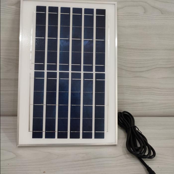 Gambar PANEL SURYA 6V 8W u/Lampu sorot 60Watt SOLAR CELL Adaptor USB 5V 1,3A - Panel+kabel dari AJR LIGHT undefined Tokopedia