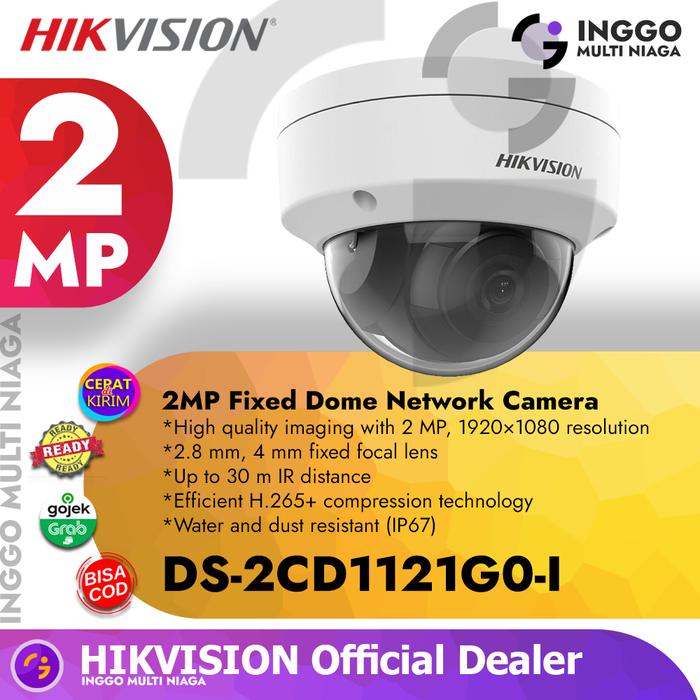 HIKVISION DS-2CD1121-I 2MP IP CAMERA IPCAM FULLHD DOME PREMIUM  DS-2CD1121G0-I
