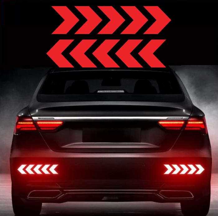 Gambar Stiker Lucu Unik Mobil Cutting Sticker Reflektif Strip Arrow - Merah dari SanayaNet undefined Tokopedia