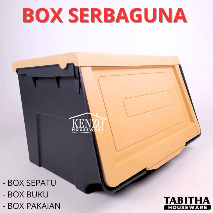 Gambar Kotak Box Sepatu Plastik Box Baju Sandal Serbaguna Organizer Murah - Cream dari KENZO HOUSEWARE undefined Tokopedia