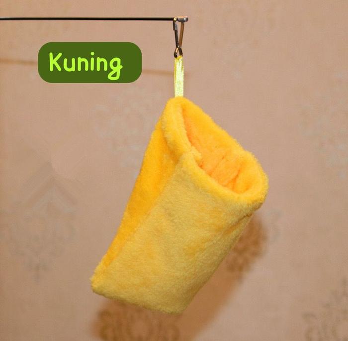 Gambar Hammock  Tempat Tidur Sleeping Pouch Tupai SUGAR GLIDER AVR-SX-0278 - Kuning dari WILSON AVIARY PET SHOP undefined Tokopedia