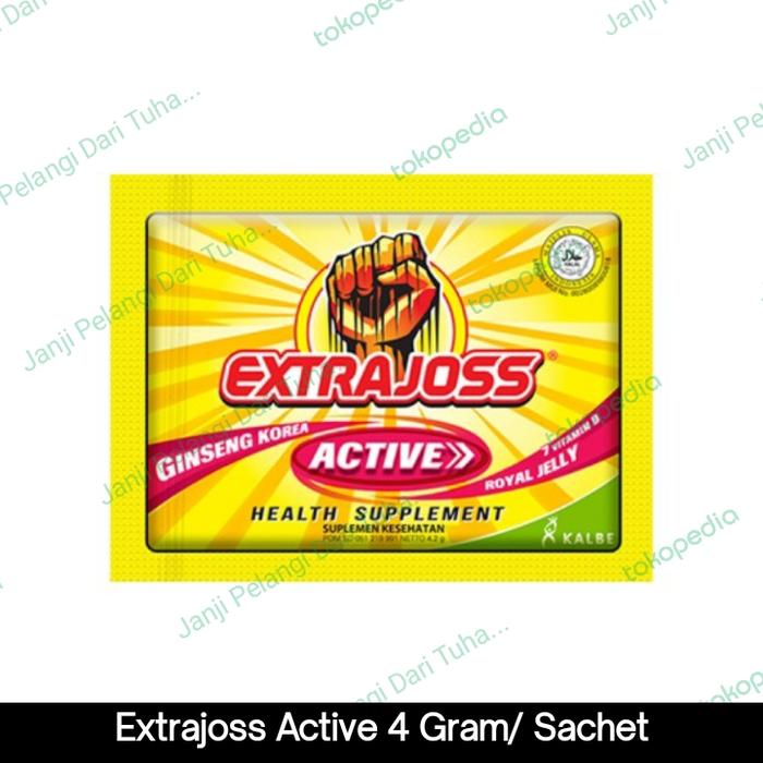 Gambar Extrajoss Active B7 4gr Sachet Extra Joss Ginseng Korea Royal Jelly - Sachet 4 Gram, 07/2024-08/2024 dari Janji Pelangi Dari Tuhan Kita undefined Tokopedia