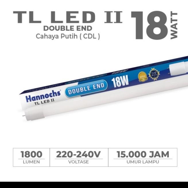 Gambar lampu TL LED II Double end 18 watt hannochs lampu tube light-putih dari generasi sukses listrik undefined Tokopedia