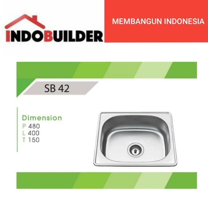 Gambar ROYAL SB 42 BAK CUCI PIRING STAINLESS SINGLE 48 CM KITCHEN SINK dari Indo Builder undefined Tokopedia
