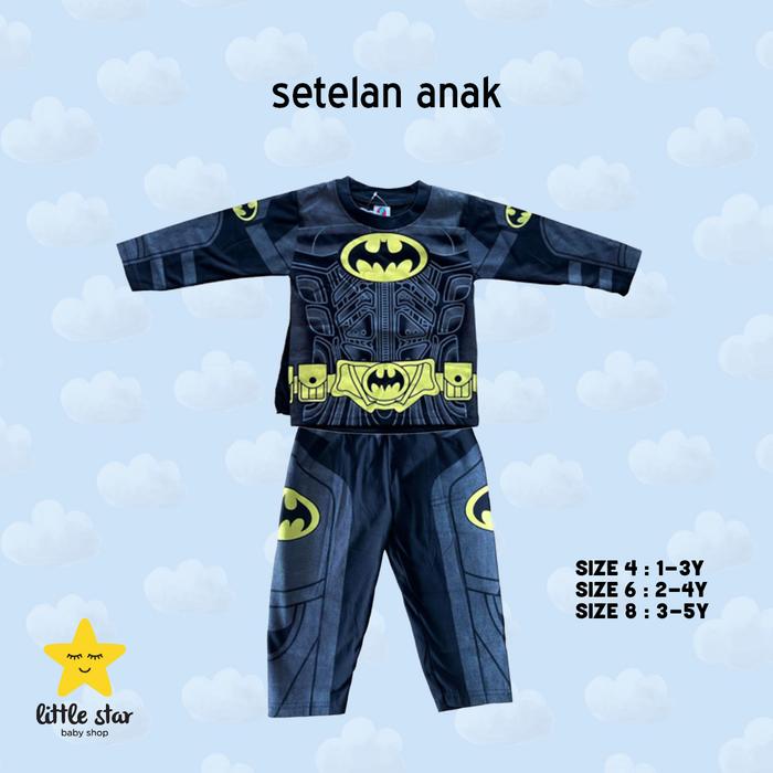 Gambar Setelan Anak Cowok | Setelan Superhero Anak | Set Baju Superhero - Bumble Panjang, SIZE 6 dari Little Star Baby Shop_NEW undefined 2 Tokopedia