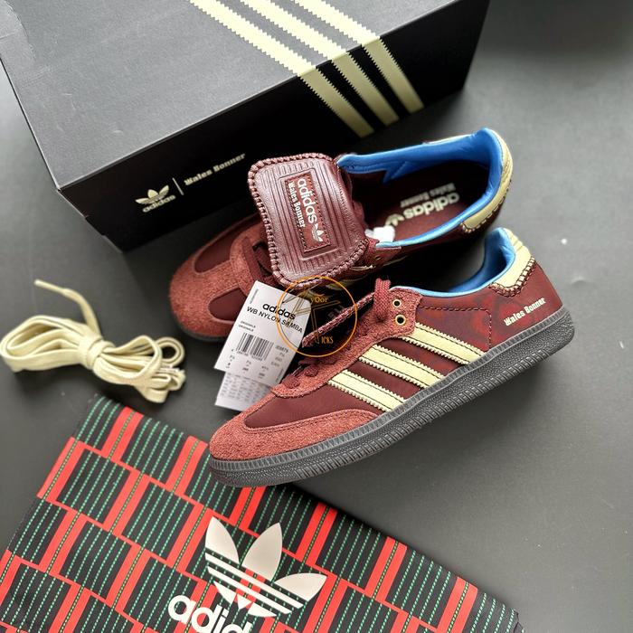 adidas gazelle silver green womens Adidas x Wales Bonner Nylon Samba Shoes – Extra Butter main image 1