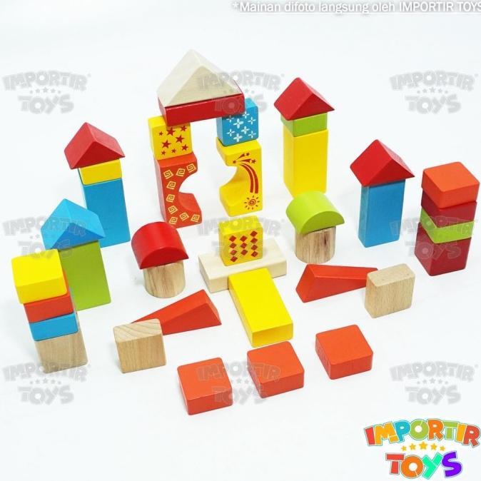 Gambar promo Set Wooden Blocks Building Blocks Kayu 38pcs Angka Mainan dari superbuy mart undefined Tokopedia