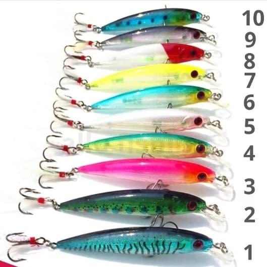 Gambar Umpan pancing fisihing lure minnow with feather hooks dari toko pancing online jwp undefined Tokopedia