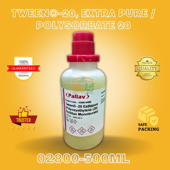 Gambar Tween-20, Extra Pure / Polysorbate 20 | C58H114O26, 500 ml dari Gudang Mikrobiologi dan Molekuler undefined Tokopedia