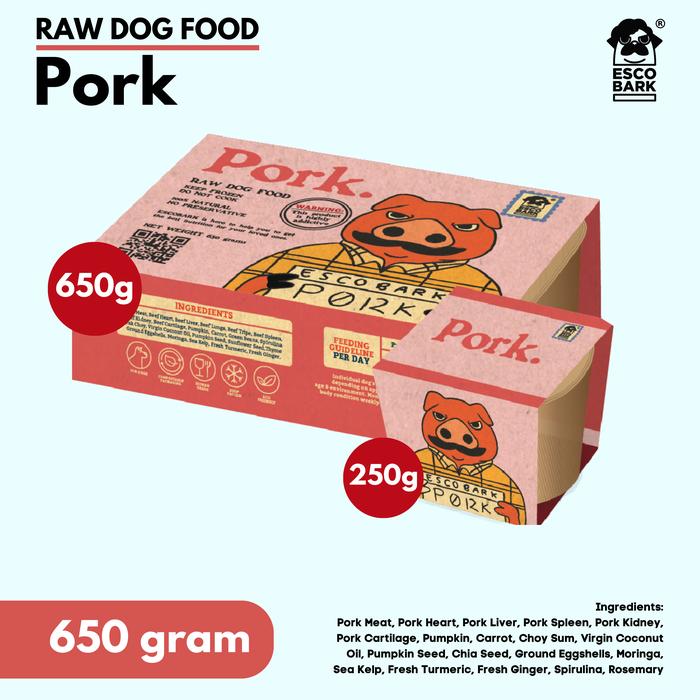 Gambar Escobark Complete Pork Raw Dog Food / Makanan Basah Anjing (Babi) - 650 gram dari Escobark undefined Tokopedia