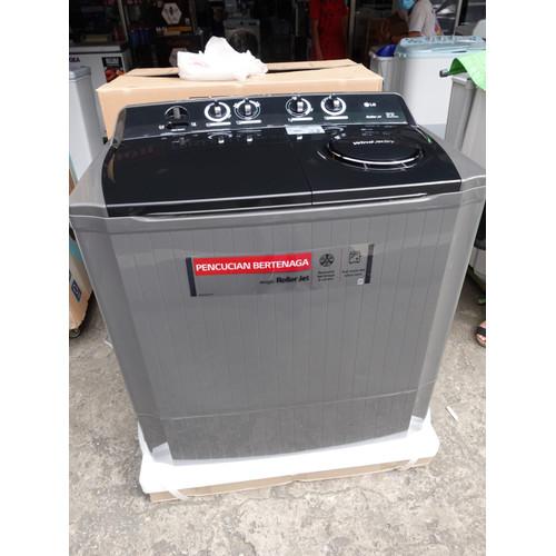 Gambar LG P1400RTM MESIN CUCI 2 TABUNG 14 KG P1400 HITAM NEW dari tokopesonaelektrik undefined Tokopedia