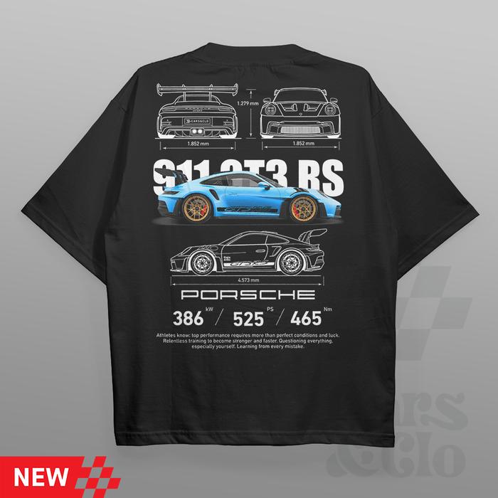 Gambar Cars and Clo - Regular Fit Black - New Porsche 911 GT3 RS T-Shirt - GT3 RS Blue, S dari Cars&Clo Store undefined Tokopedia