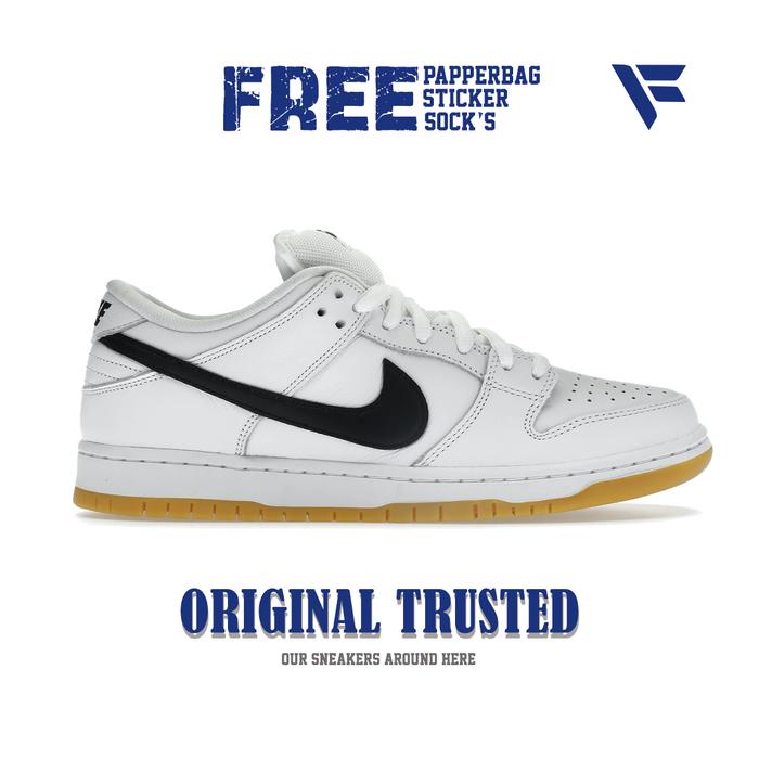Promo Nike SB Dunk Low White Black Gum Original 39 Kota