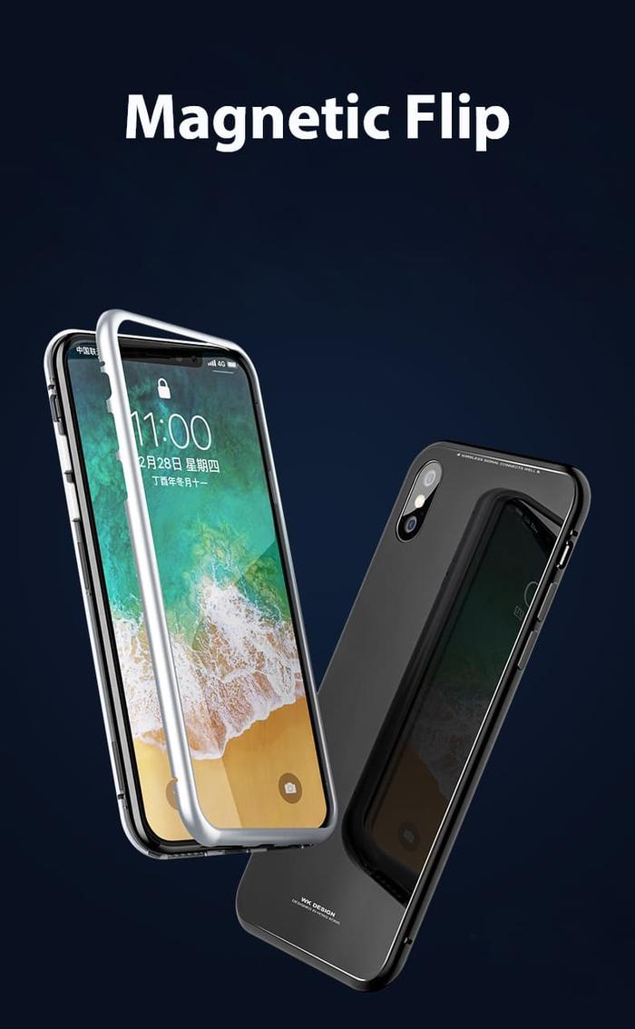 Tempered Glass Iphone Case With Magnet Iphone 7+ 8+ Plus Magnetic