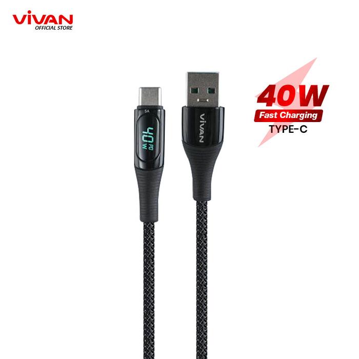 Gambar VIVAN Kabel Data 100cm USB To Type C 40W / USB To Lightning 12W VI - Kabel Type C dari Vivan Audio Store undefined Tokopedia