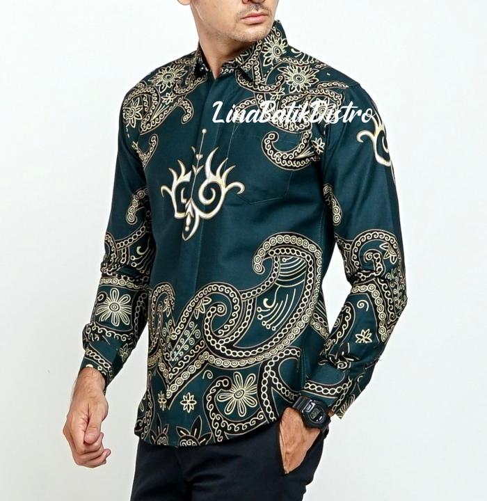 Gambar KEMEJA BATIK PRIA SLIM FIT / BAJU BATIK PRIA SLIM FIT ACS286 - FR 04, M dari LinaBatikDistro undefined Tokopedia