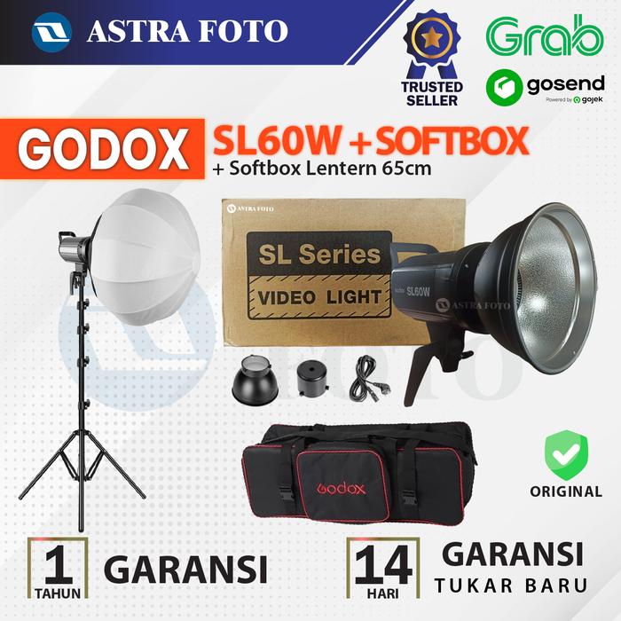 Gambar Paket Godox SL60w + Softbox Lantern Godox 65cm + Lighstand SL60 W 65D - Paket Single, Tanpa Tas dari Astra Foto undefined Tokopedia