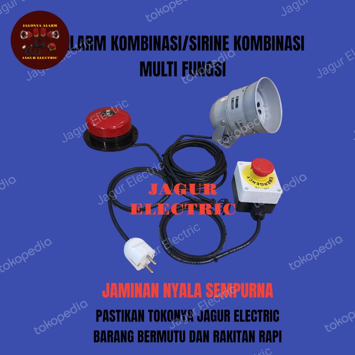Gambar ALARM DARURAT KOMBINASI/SIRINE DARURAT KOMBINASI BELL+MS-290+TOMBOL - 2 Meter dari Jagur Electric undefined Tokopedia