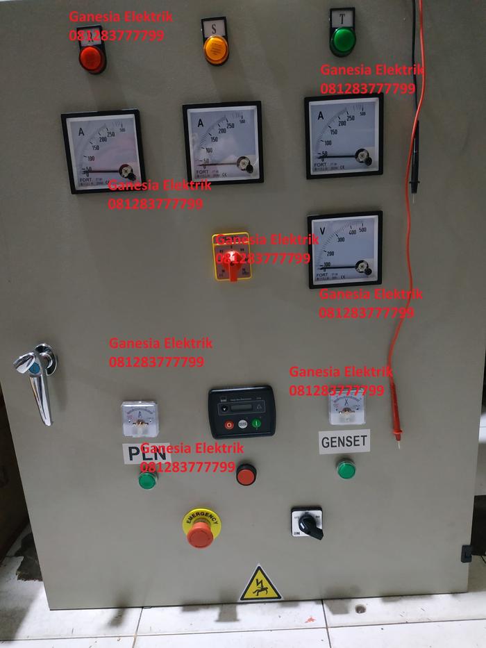 Gambar Panel listrik ats amf genset otomatis 40kva 20kva 23kva 18kva dari Ganesia Elektrik undefined Tokopedia
