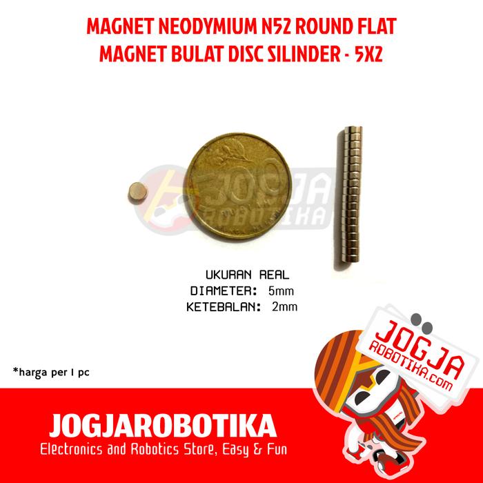 Gambar MAGNET NEODYMIUM NEODIMIUM BALL COIN STRONG MAGNET N52 - PILIH UKURAN - 5X2 dari Jogjarobotika undefined Tokopedia
