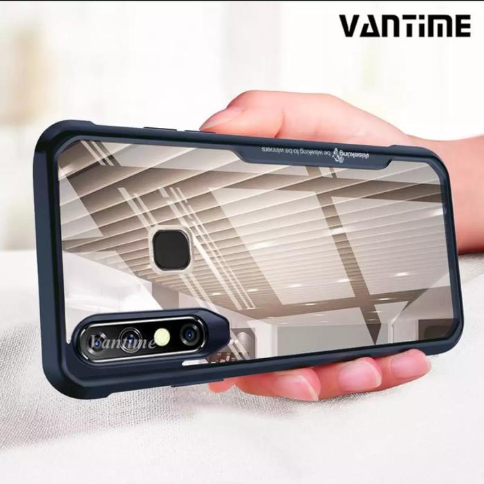 INFINIX S4 X626 Case Transparan Back Shockproof Carbon ORI Wise king Hitam