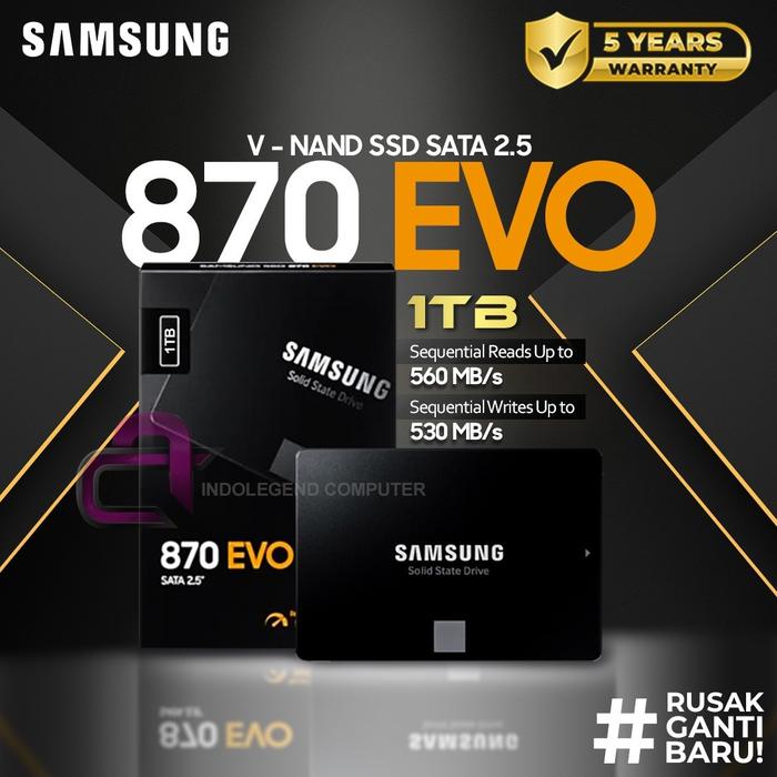 Jual SSD Samsung 870 EVO 1TB SSD Internal 3D Nand SATA III