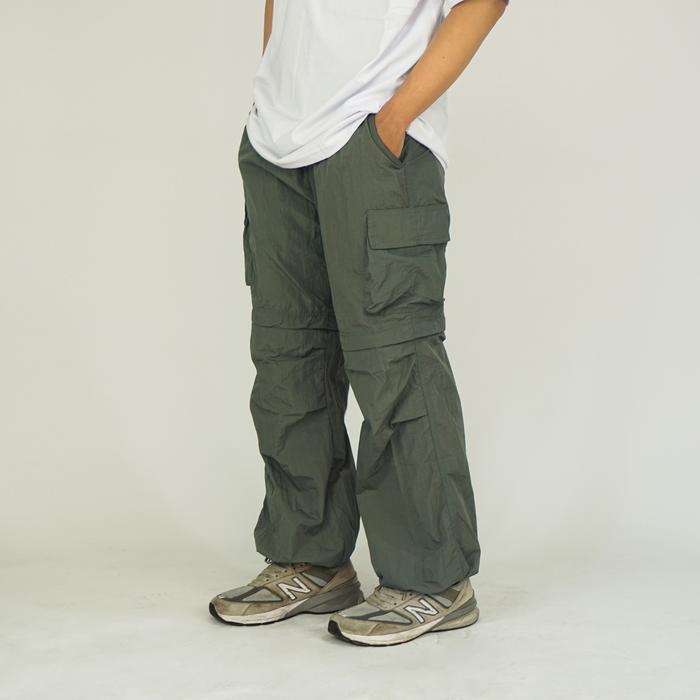 Gambar ￼CELANA CARGO SAMBUNG PARASUT PINGGANG KARET - CARGO DETACHABLE PARACHUTES GROOTBAAR Karet - TP SMBNG OLIVE, XL dari GROOTBAAR undefined Tokopedia