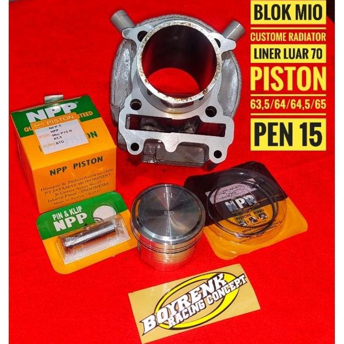 Gambar CYLINDER BLOK MIO 5LW BORE UP DMTR LINER LUAR 70|72SET PISTON CUSTOME - BUBUT+COAK, STD(63,5/15)NPP dari Bu Wanti Mart undefined Tokopedia
