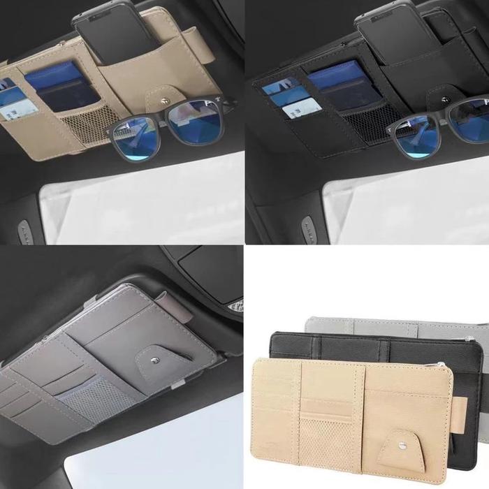 Gambar Dompet Kartu Mobil Tas Kecil Visor Holder Multifungsi Sun Visor Cream dari Batavia Auto Centre undefined Tokopedia