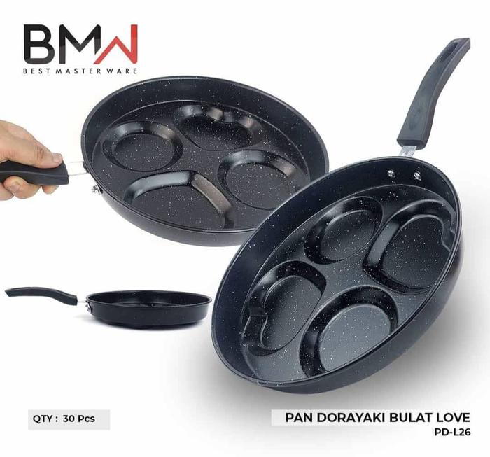 Gambar Pan Dorayaki - Cetakan Kue 4 Lubang Anti Lengket - Cetak Kue Bulat - BULAT & LOVE dari Fortuna Mart_NEW undefined Tokopedia