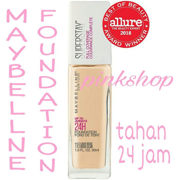 Gambar NEW MAYBELLINE SUPERSTAY FOUNDATION FULL COVERAGE MAYBELINE SUPER STAY - 310 SUN BEIGE dari PINK  SHOP undefined Tokopedia