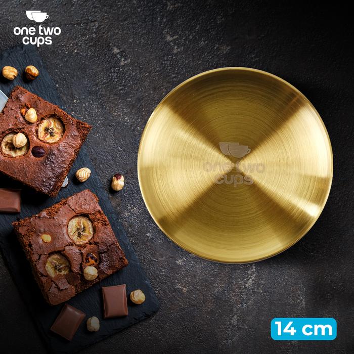 Gambar Piring Makan Stainless Steel Sultan Plate European Style - 14cm dari MyOzora undefined Tokopedia