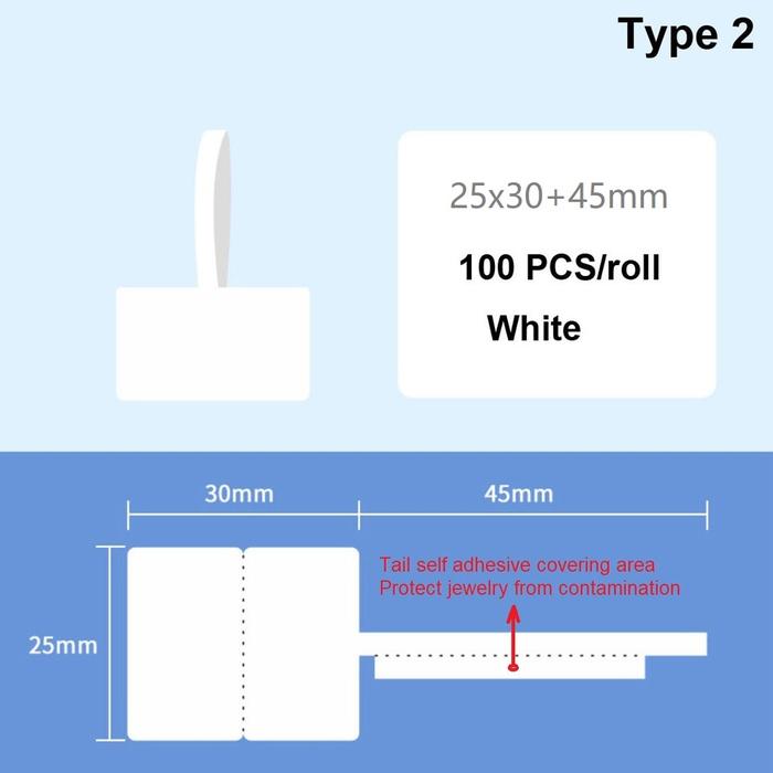 Gambar Stiker Label Harga Perhiasan 100pc/Promo Barcode Label Untuk Perhiasan - A dari MMJ-MAX undefined Tokopedia